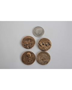 5 Jetons souvenir américain centenaire parc nationaux 1872-1972