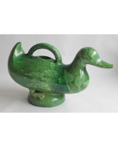 Verseuse Canard terre vernissée Poterie Cliousclat Art populaire