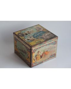 Boîte tôle lithographiée Médicaments Oprechte Haarlemmer Olie KoningTilly