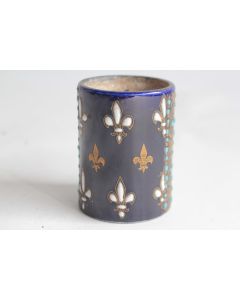 Porte allumettes pyrogène céramique Gien Fleur de lys