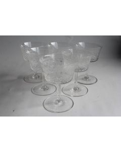 6 Coupes à champagne cristal Pall Mall Lady Hamilton 
