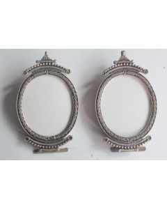 Paire Cadres Porte photo argent XIXe siècle Arabe