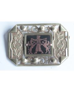 Ancienne Broche laiton art nouveau
