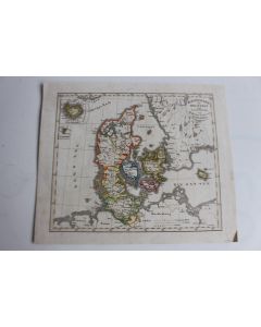 Carte géographique Danemark avec Holstein et Lauenburg 1835