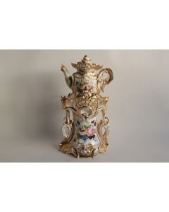 Tisanière porcelaine Fleurs XIXe siècle