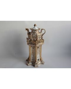 Tisanière porcelaine Paris hexagonale XIXe siècle