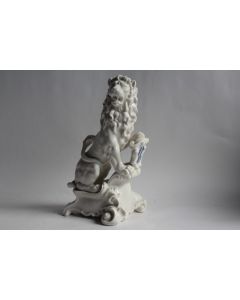 NYMPHENBURG Lion baroque porcelaine Josef Wackerle