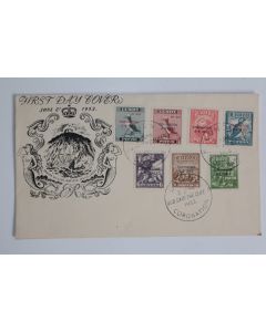 Enveloppe FDC Lundy surcharge coronation 1953