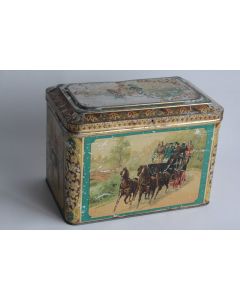 Boîte tôle lithographiée Chevaux J&J Colman Mustard