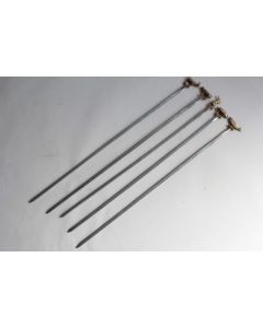 Ensemble de 5 piques à brochettes vintage animaux zodiaque laiton 