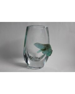 DAUM France Vase cristal et pâte de verre