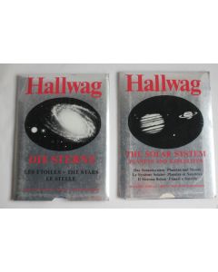 2 Cartes du ciel étoiles et système solaire Hallwag Bern 1979