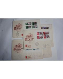 Lot 5 enveloppes Hongrie exposition philatélique Budapest argent 1961
