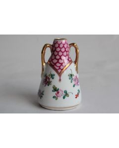 Ancien vase miniature porcelaine Fleurs