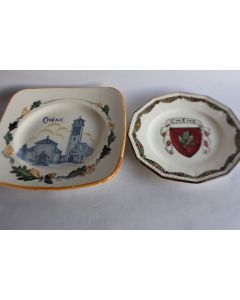 Deux assiettes en faïence Chêne Genève Suisse