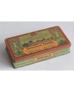 Boîte à Cigarettes tôle Caravellis Frères egyptian cigarettes Specials