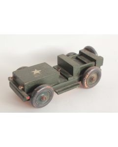Ancien jouet bois voiture Jeep américaine WWII