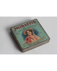 Boîte à Cigarettes tôle Muratti's Young Ladies
