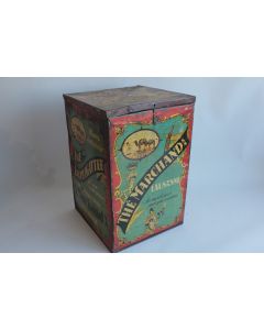 Grande boîte tôle lithographiée Thé marchand SA Lausanne