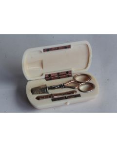 Nécessaire de couture ivoire vermeil Baron MCF XIXe siècle