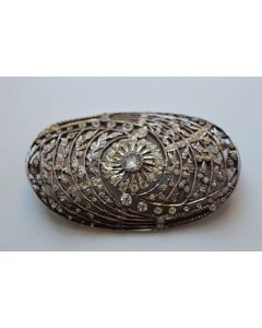 Boucle de ceinture argent et strass France