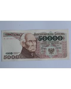 Billet 50000 Zlotych Pologne 1989 TTB+