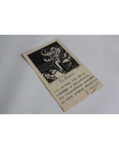 Gravure Le Sonneur G.sigot interprétation poème d'émile Verhaeren