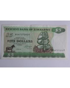 Billet 5 Dollars Zimbabwe 1983 TTB+