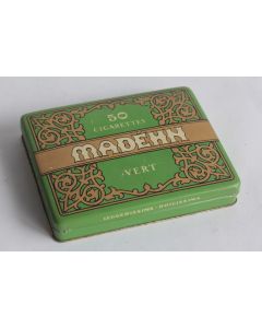 Boîte à Cigarettes tôle Madéhn vert