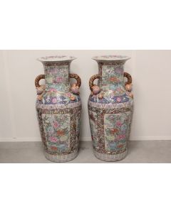 Paire Grands Vases céramique Chine