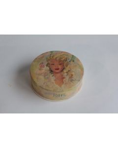 Ancienne boîte publicitaire poudre Forvil parfum 5 fleurs
