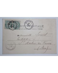 CPA France Ain cachet de convoyeur 1904