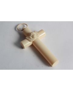 Ancienne Croix de berceau celluloïd chérubin