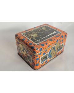 Boîte tôle lithographiée Biscuits de l'Amandier Bellegarde Ain Écureuil