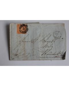 Marque postale Allemagne Bavière 6 Kreuzer 1862
