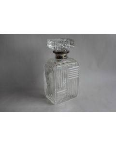 Carafe Cristal taillée et argent