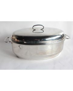 Grande Cocotte Rôtissoire ovale inox 38 x 26 cm