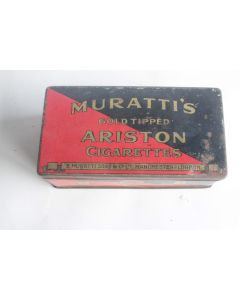 Boîte à Cigarettes tôle Muratti's Ariston gold tipped