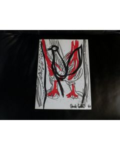 Gravure Lithographie Claude Collet Carton d'invitation exposition