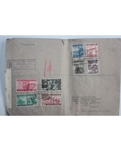 Timbres d'exil Pologne sur enveloppe pour Lisbonne 1943