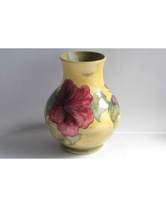 MOORCROFT Vase céramique Hibiscus Angleterre