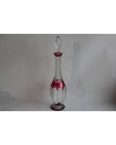 SAINT LOUIS Carafe à liqueur Joseph cristal overlay rouge