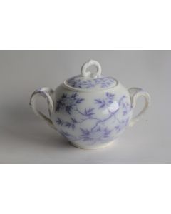 Sucrier porcelaine Aubépines Sarreguemines XIXe siècle