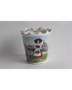 Seau porcelaine Souvenir de Strasbourg Alsace