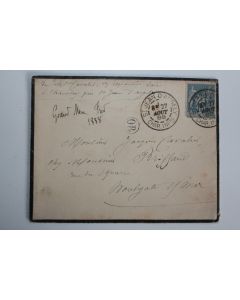 Enveloppe France timbre type sage oblitéré OR 1888