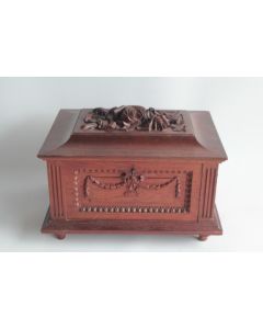 Coffret à bijoux bois sculpté Fleurs