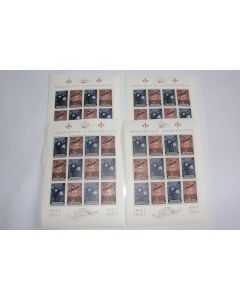 Lot x4 timbres Liechtenstein bloc fondation des éclaireurs 1957 neufs