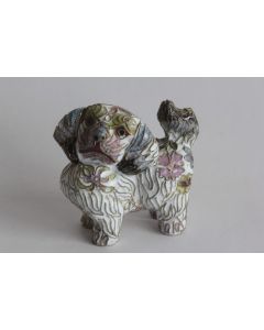 Chien émaux cloisonnés Chine