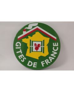 Plaque émaillée Gîtes de France 45,5 cm