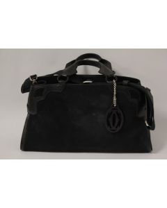 CARTIER Sac à main Marcello daim noir
